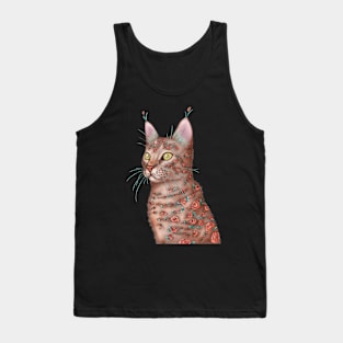 Blossoming Kitty Portrait Tank Top